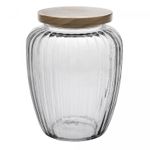 Porta-Mantimento-de-Vidro-com-Tampa-de-Pinus-24L-Wolff