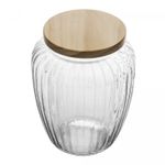 Porta-Mantimento-de-Vidro-com-Tampa-de-Pinus-24L-Wolff