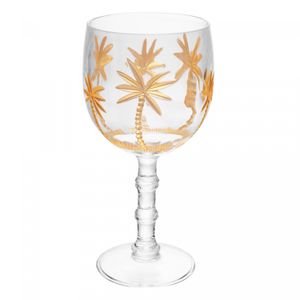 Conjunto 6 Taças de Acrílico Palm Gold 500ml - Wolff