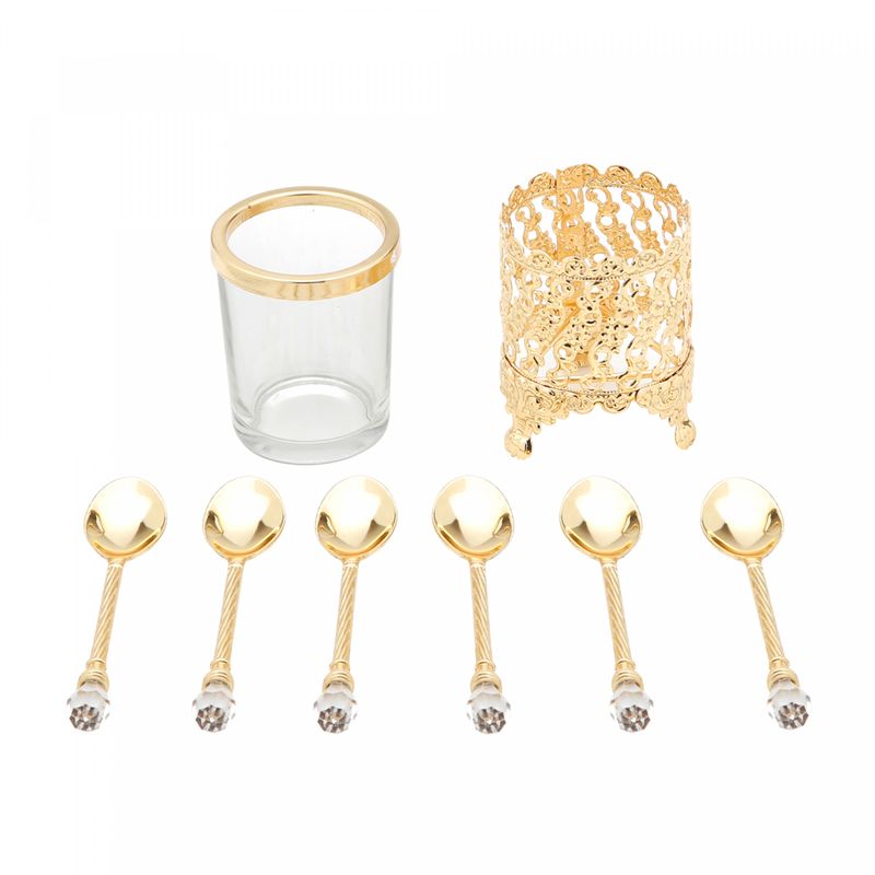 Conjunto-6-Colheres-de-Zamac-com-Suporte-Dourada-14cm-Wolff