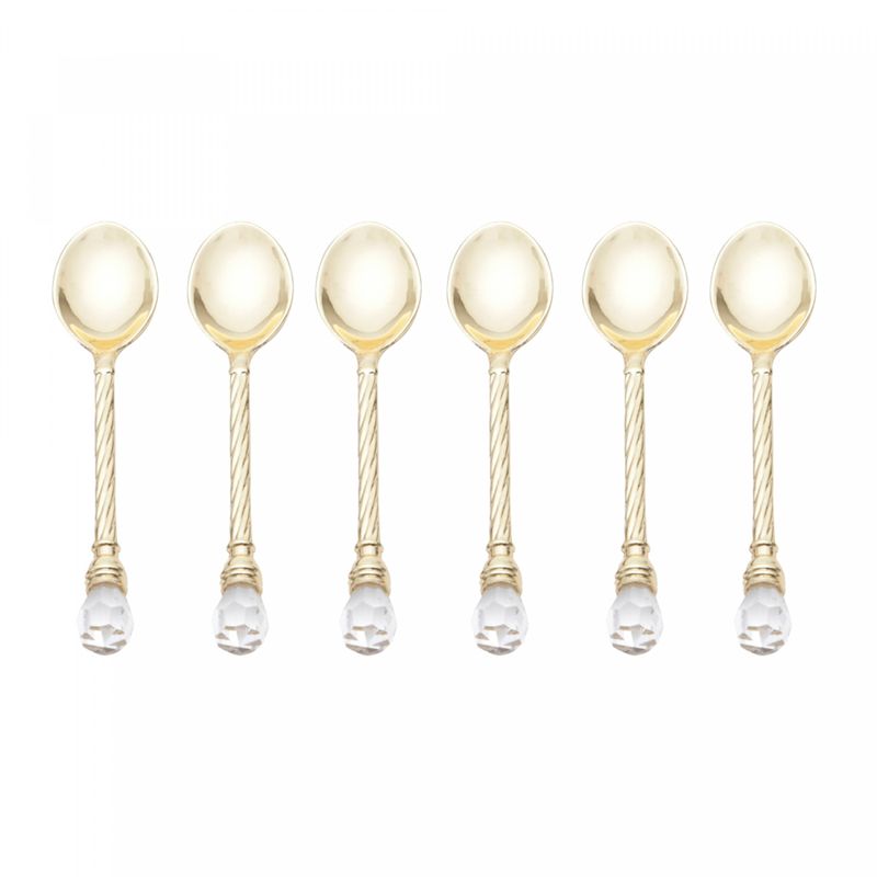 Conjunto-6-Colheres-de-Cafe-de-Zamac-Crystal-Dourado-11cm-Wolff