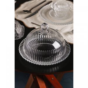 Queijeira de Cristal com Tampa Império 20cm x 20cm x 13,5cm - Wolff