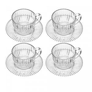 Conjunto 4 Xícaras de Chá de Cristal Império 220ml - Wolff