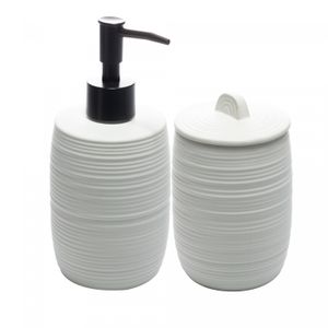 Conjunto 2 Peças para Banheiro de Cerâmica Duna Branco - Wolff
