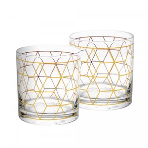 Conjunto 2 Copos para Whisky de Vidro Cube 320ml - Wolff