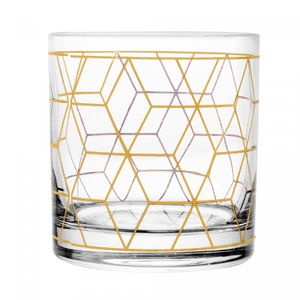 Conjunto 2 Copos para Whisky de Vidro Cube 320ml - Wolff