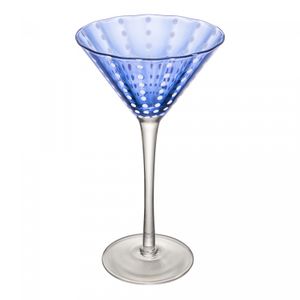 Conjunto 2 Taças para Martini Orquídea 220ml Azul Vidro - Wolff