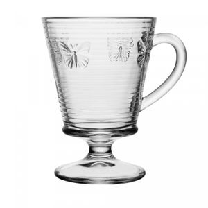 Conjunto 4 Taças para Cappuccino Lines Butterfly 240ml Vidro - Wolff