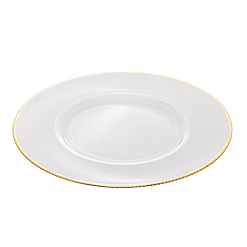 Sousplat-com-Fio-de-Ouro-Thin-Edge-33cm-Cristal-Wolff