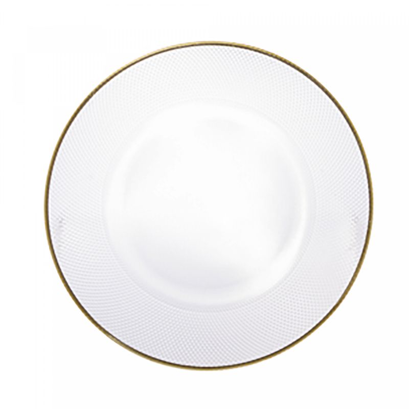 Sousplat-com-Fio-de-Ouro-Thin-Edge-33cm-Cristal-Wolff