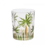 Copo-Baixo-Palm-Tree-Handpaint-340ml-Cristal-Ecologico-Wolff