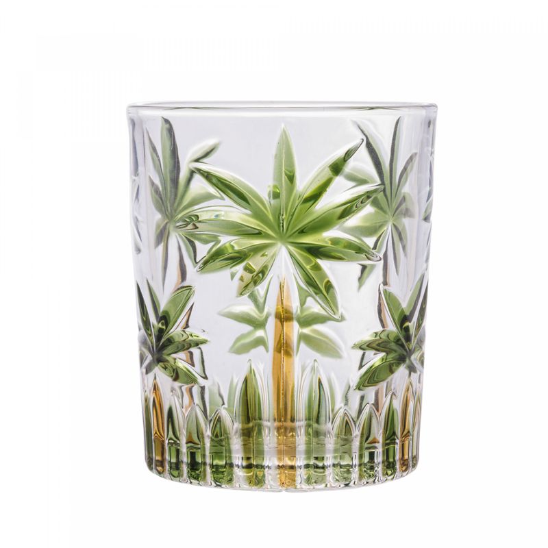 Copo-Baixo-Palm-Tree-Handpaint-340ml-Cristal-Ecologico-Wolff