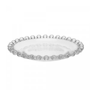 Mini Prato para Doce com Tampa Pearl 14cm x 10cm Cristal Ecológico - Wolff