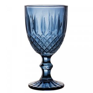Taça para Água Greek 320ml Azul Vidro - Wolff