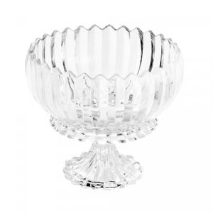 Centro de Mesa Cristal com Pé Geneva 24cm x 20cm - Wolff