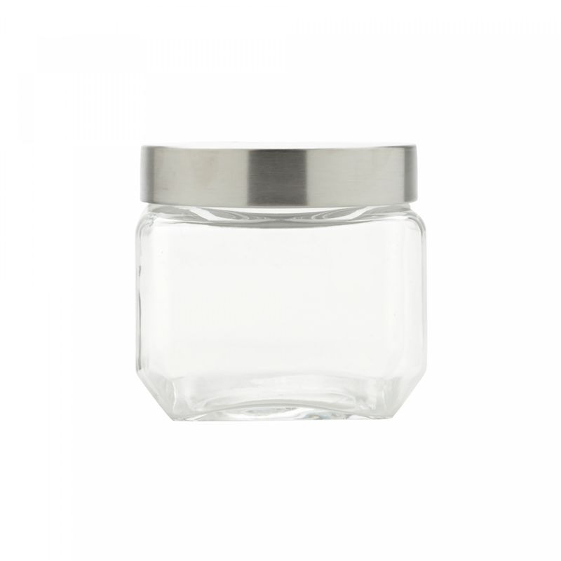 Porta-Mantimento-de-Vidro-com-Tampa-de-Aco-Quadrado-2L-Wolff