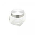 Porta-Mantimento-de-Vidro-com-Tampa-de-Aco-Quadrado-2L-Wolff