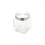 Porta-Mantimento-de-Vidro-com-Tampa-de-Aco-Quadrado-12L-Wolff