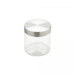 Porta-Mantimento-de-Vidro-com-Tampa-de-Aco-Redondo-880ml-Wolff