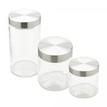 Conjunto-3-Porta-Mantimentos-Redondo-de-Vidro-com-Tampa-de-Aco-17L-13L-880ml-Wolff