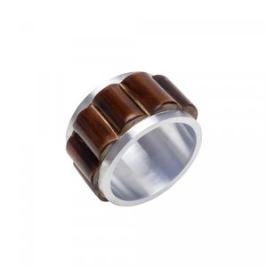 Conjunto 4 Anéis para Guardanapos de Aço Inox Bambu - Wolff