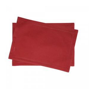 Jogo Americano 2 Peças Ponto Ajourde Algodão Vermelho 45cm x 33cm - Wolff