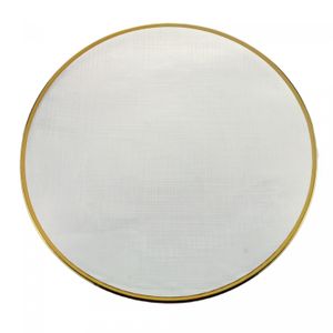 Sousplat de Cristal com Borda Dourada Linen 33cm - Wolff