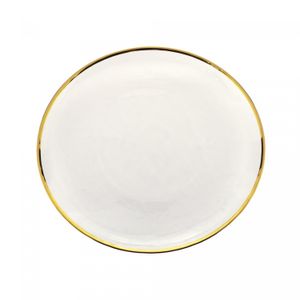 Sousplat de Cristal com Borda Dourada Agate 31cm x 2cm - Wolff