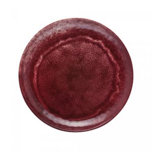 Prato para Sobremesa de Melamina Aqua Vermelho 22cm - Wolff