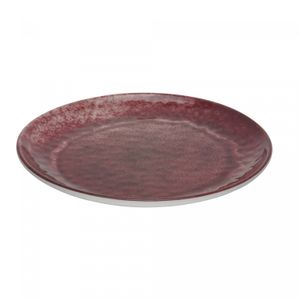 Prato para Sobremesa de Melamina Aqua Vermelho 22cm - Wolff