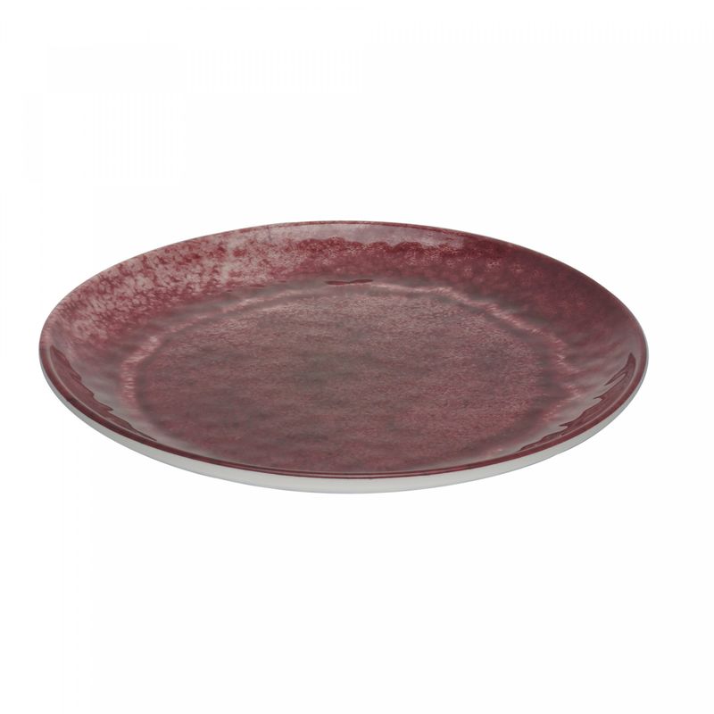 Prato-para-Sobremesa-de-Melamina-Aqua-Vermelho-22cm-Wolff