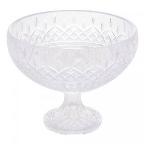 Centro de Mesa de Cristal com Pé Lys 25cm x 20cm - Wolff
