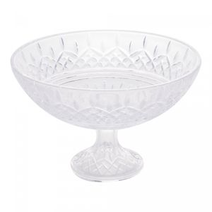 Centro de Mesa de Cristal com Pé Lys 30cm x 19cm - Wolff