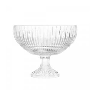 Centro de Mesa de Cristal com Pé Queen 25cm x 20cm - Wolff