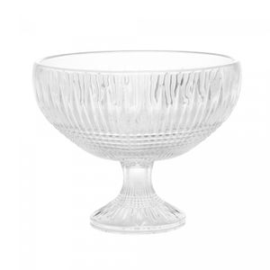 Centro de Mesa de Cristal com Pé Queen 25cm x 20cm - Wolff
