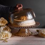 Prato-para-Bolo-de-Cristal-com-Pe-e-Tampa-Pearl-Ambar-Metalizado-31cm-x-25cm-Wolff
