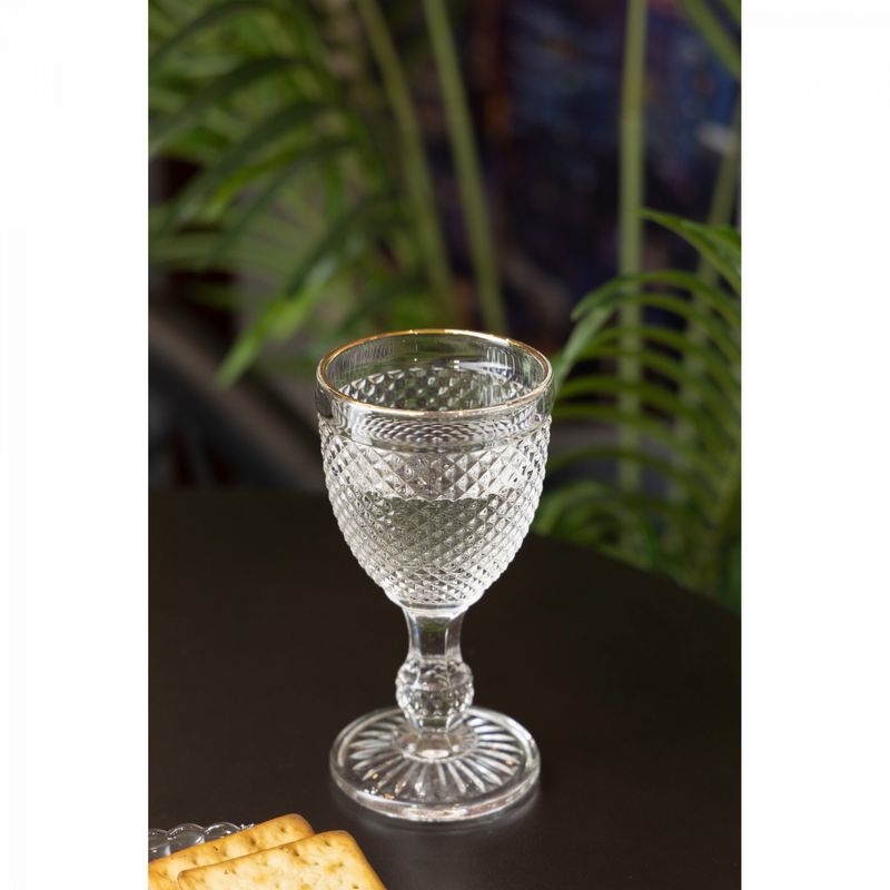 Conjunto-6-Tacas-para-Agua-De-Vidro-Com-Fio-Dourado-Bico-De-Jaca-300Ml-Wolff