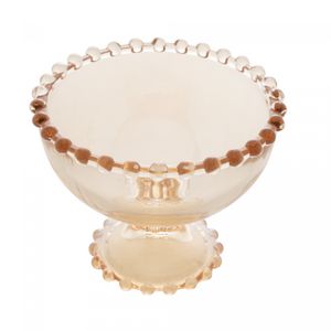 Conjunto 6 Taças de Sobremesa de Cristal Pearl Âmbar Metalizado 11cm x 9cm - Wolff