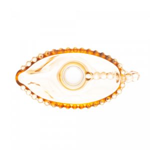 Molheira de Cristal Pearl Âmbar Metalizado 13x7x9cm 140ml - Wolff