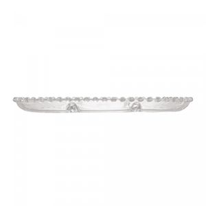 Petisqueira de Cristal com 3 Divisões Oval Pearl 30cm x 15cm x 2cm - Wolff