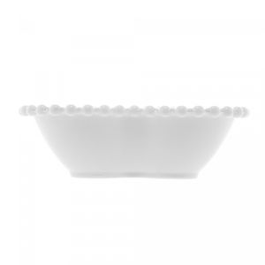Conjunto 2 Bowls de Porcelana Coração Beads Branco 15cm x 13cm x 5cm - Wolff