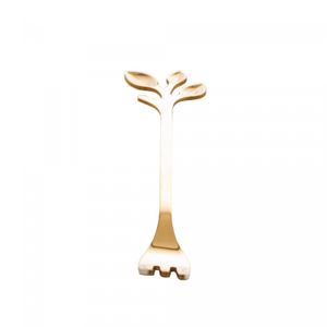 Conjunto 4 Garfos de Aço Inox para Aperitivo Leaves Dourado - Wolff