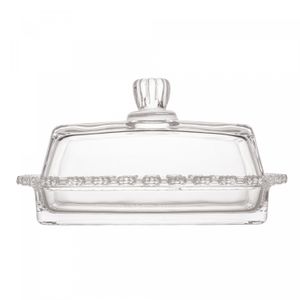 Manteigueira de Cristal Daisy 18cm x 11cm x 10cm - Wolff