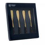 Conjunto-4-Espatulas-de-Aco-Inox-Dourado-com-Cabo-de-Ceramica-Preto-Wolff