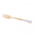 Conjunto-4-Garfos-para-Aperitivo-de-Aco-Inox-Dourado-com-Cabo-de-Ceramica-Branco-Wolff