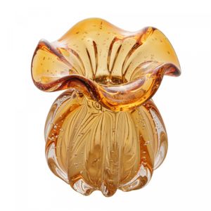Vaso de Vidro Italy Âmbar 11,5cm x 13cm - Wolff