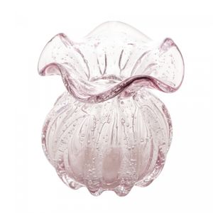 Vaso de Vidro Italy Rosa Claro 10cm x 11cm - Wolff