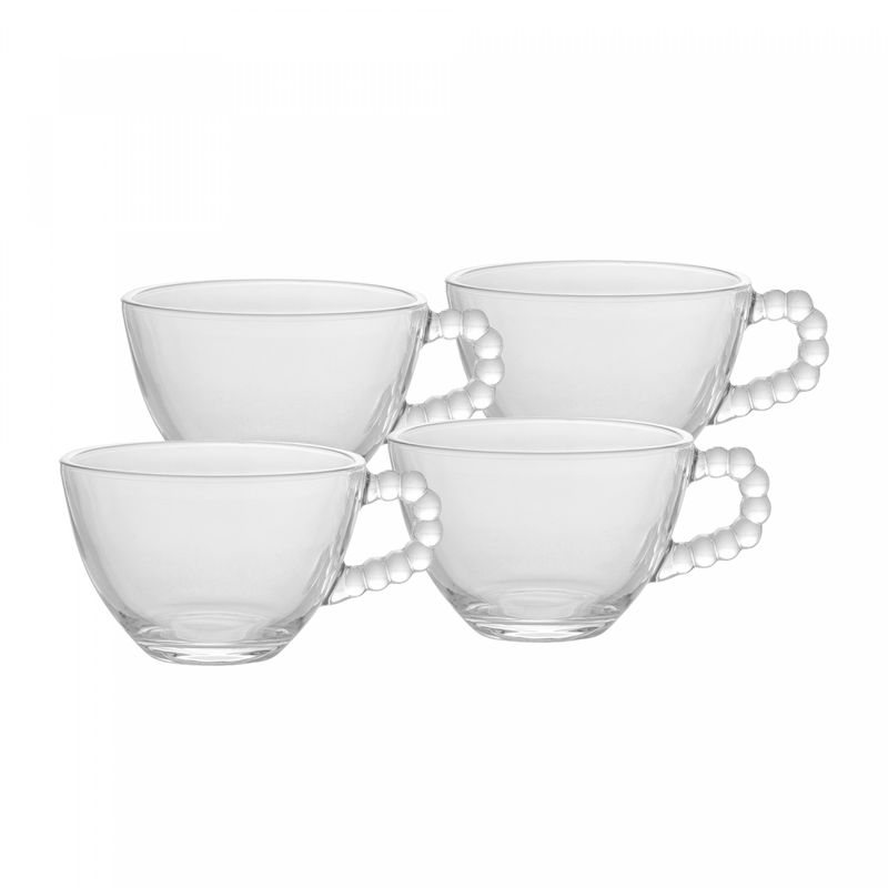 Conjunto-4-Xicaras-de-Cha-de-Cristal-sem-Pires-Pearl-180ml-Wolff