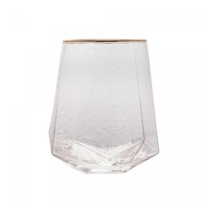 Conjunto 2 Copos Baixos de Cristal com Fio de Ouro Taj 550ml - Wolff