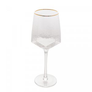 Conjunto 2 Taças para Vinho De Cristal Com Fio De Ouro Taj 600ml - Wolff